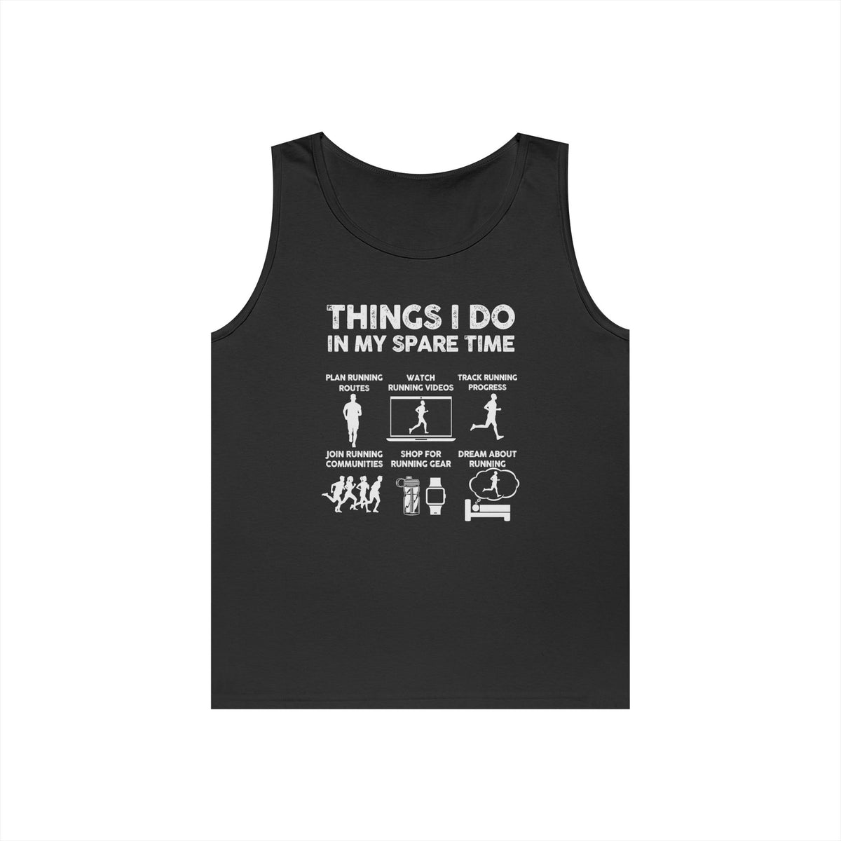 Funny Running Tank Top for Men, Things I Do In My Spare Time Sleeveless Shirt, Marathon Runner Gift, Gym Workout Singlet