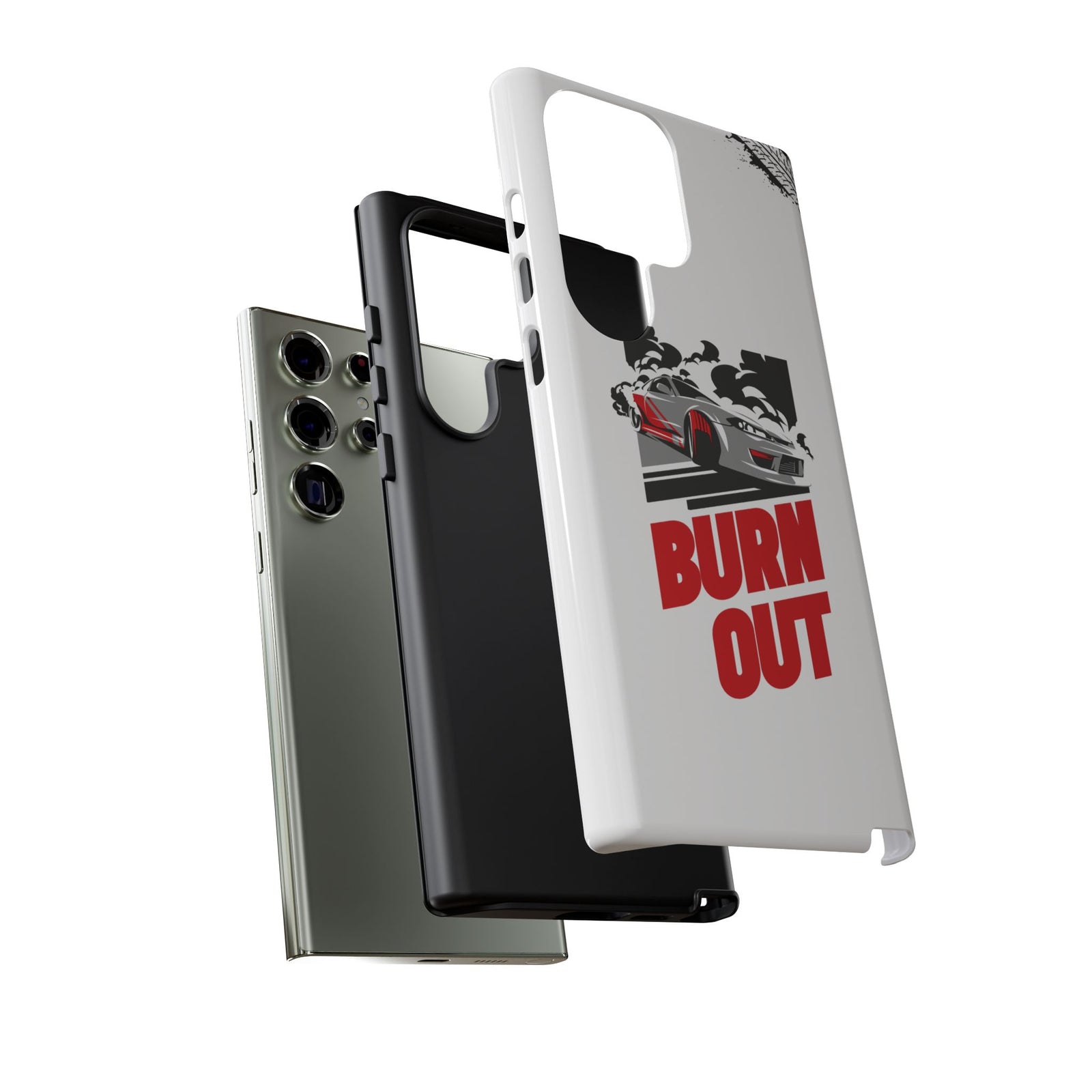 JDM Burnout Tough Car Phone Case - Samsung Galaxy S23 Ultra, glossy, dual-layer protection