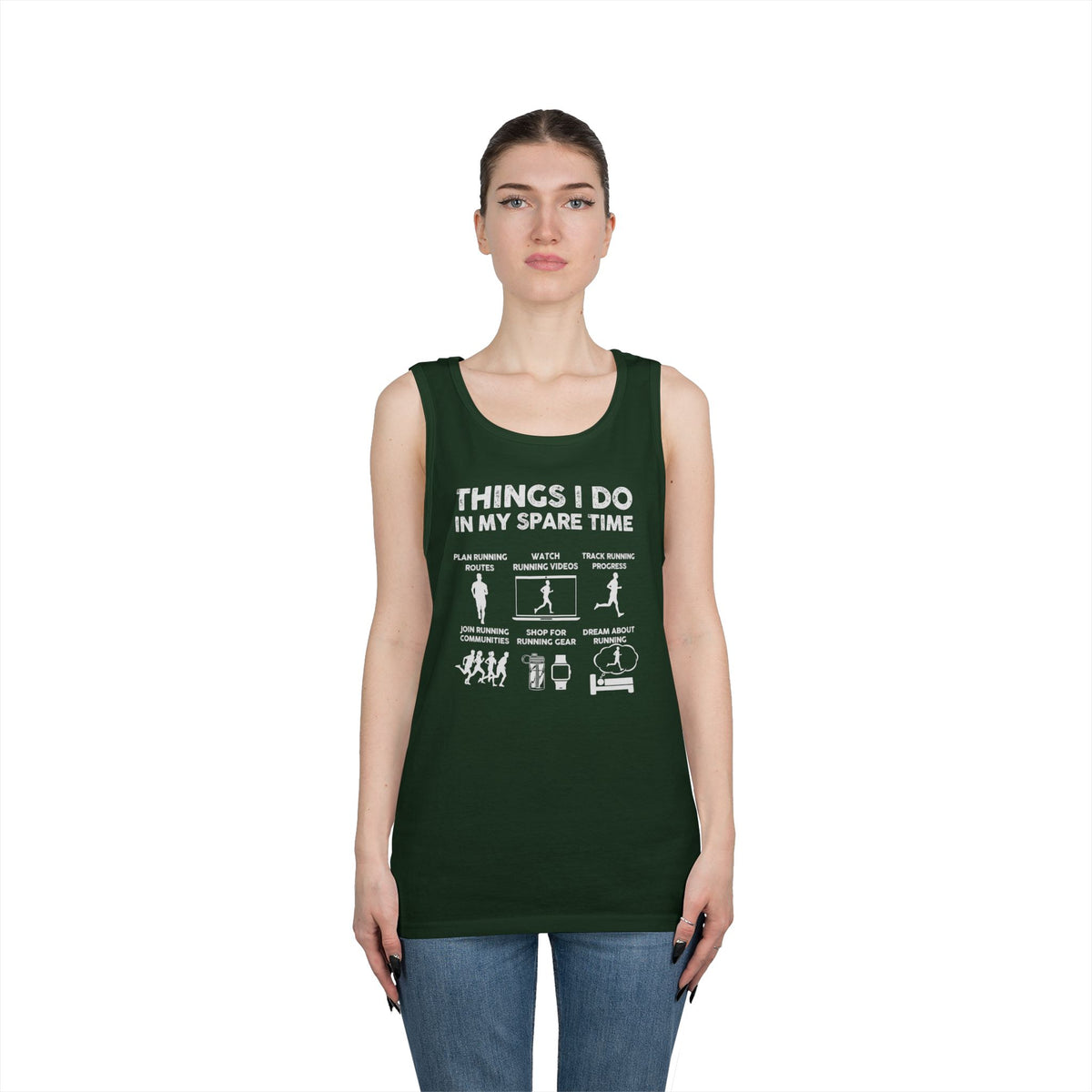 Funny Running Tank Top for Men, Things I Do In My Spare Time Sleeveless Shirt, Marathon Runner Gift, Gym Workout Singlet