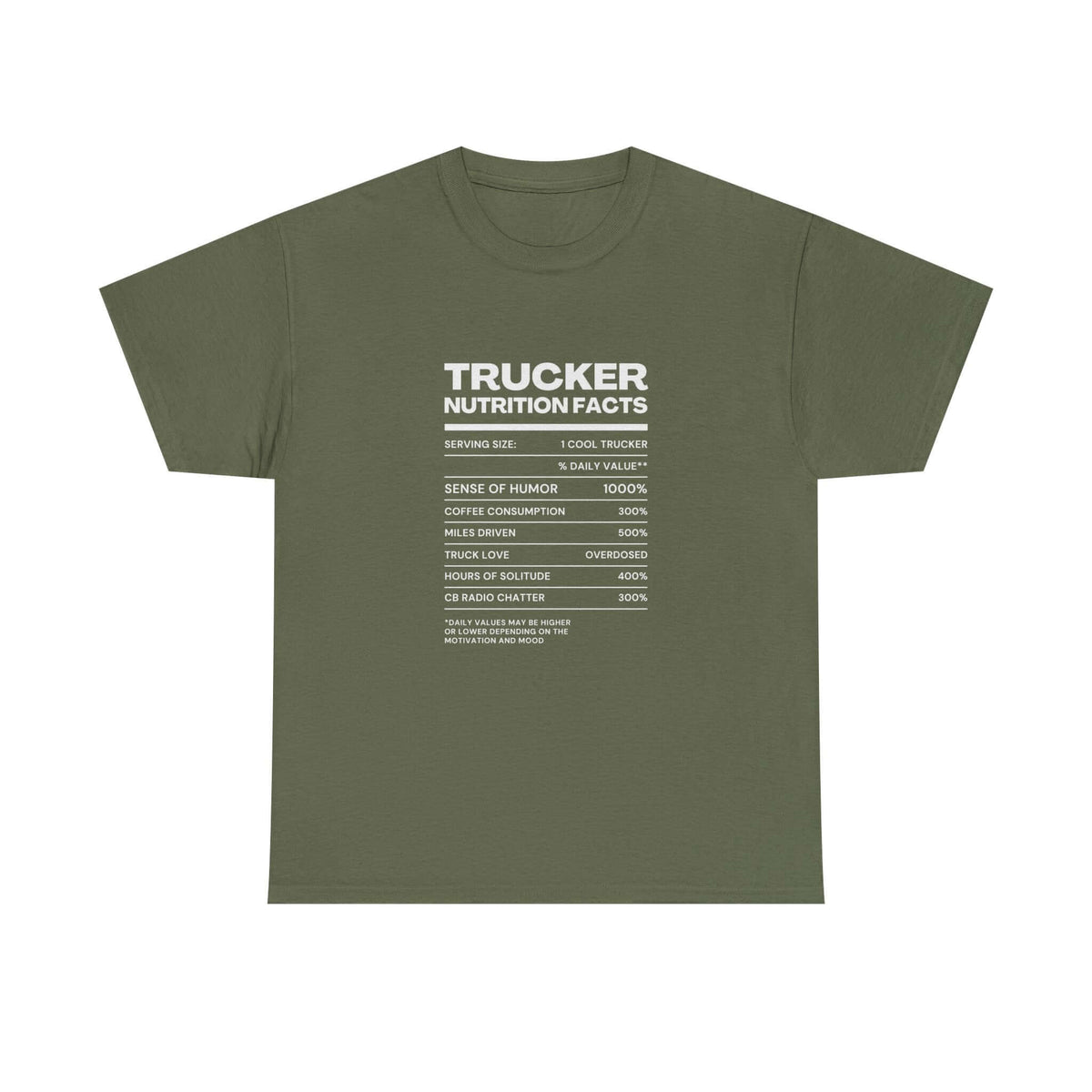 Trucker Nutrition Facts T-Shirt t-shirt design - car lover gift