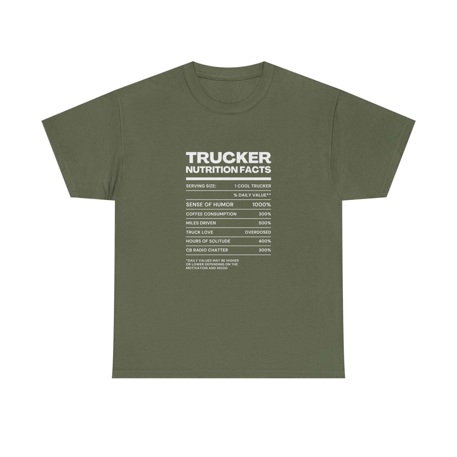 Trucker Nutrition Facts T-Shirt t-shirt design - car lover gift