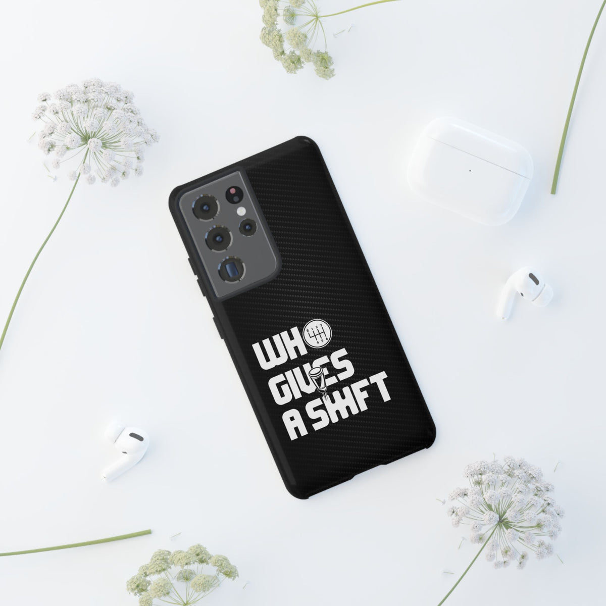 Who Gives a Shift Car Tough Phone Case | Funny Car Guy Gift