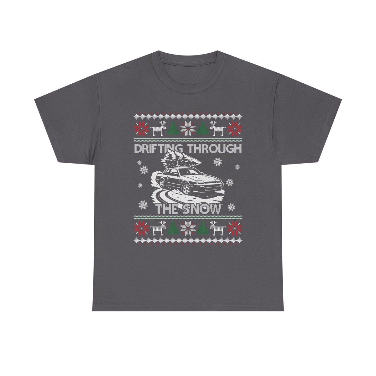 Drifting Through the Snow Ugly Christmas Shirt, Holiday Gift Tee, Christmas Party, JDM Drift Car Guy T-Shirt