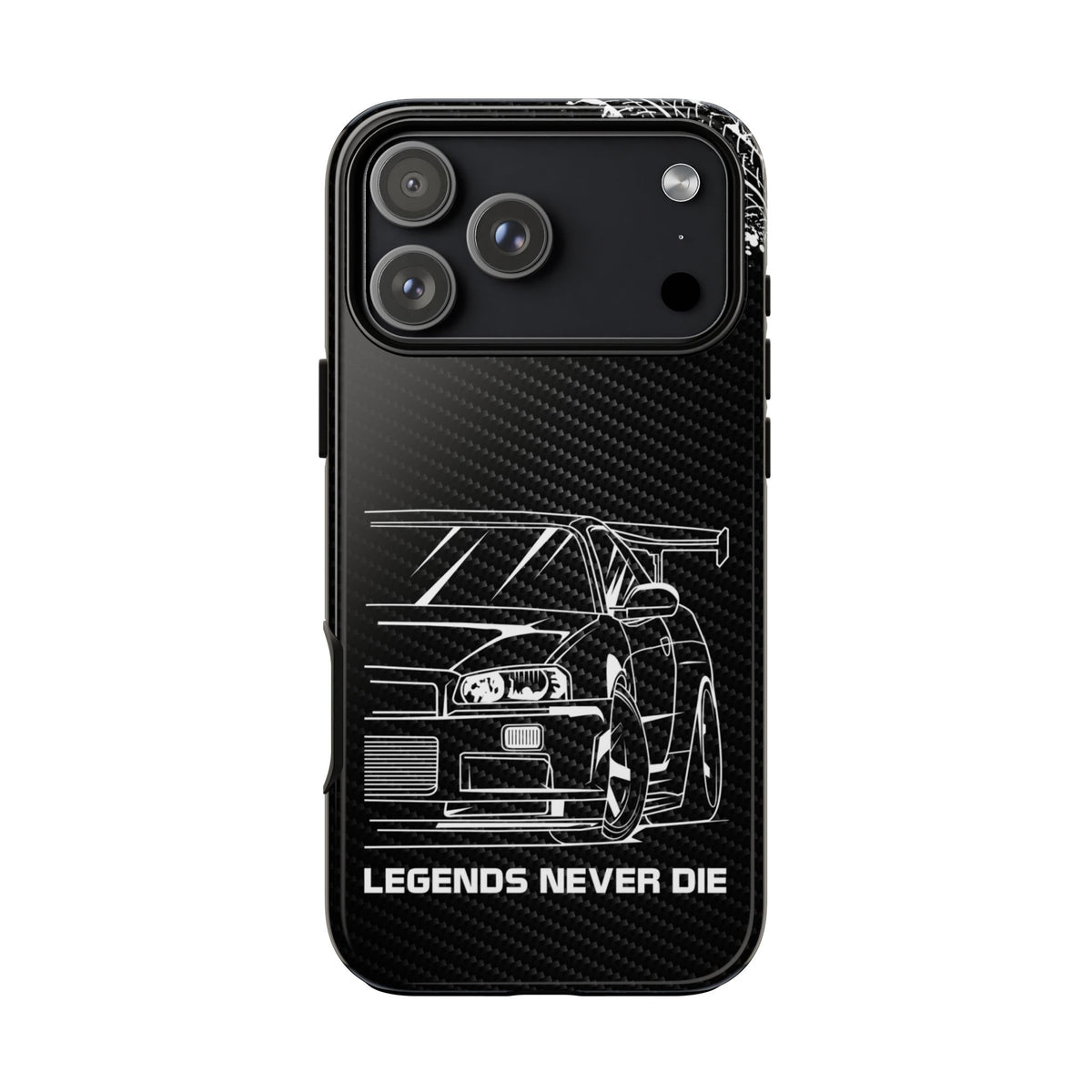 JDM Legends Never Die Tough Phone Case - iPhone 18 Pro Max, glossy, front view