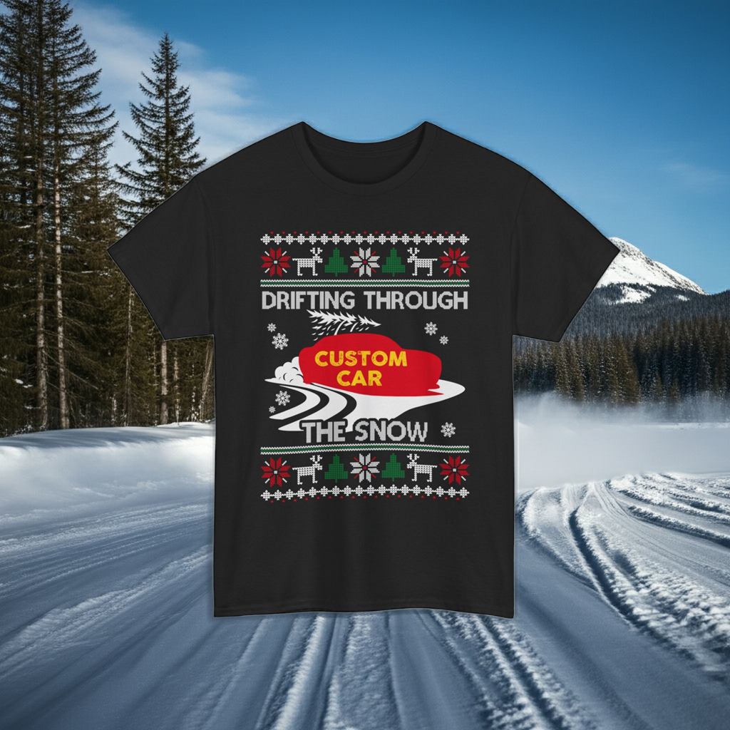 Custom Ugly Christmas Car T-Shirt
