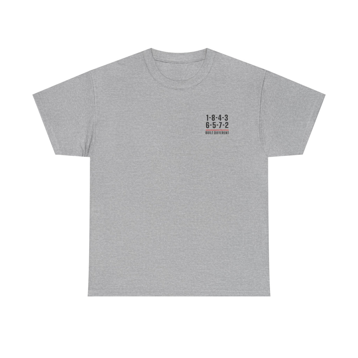 Built Different V8 T-Shirt back view - muscle car enthusiast gift shirt