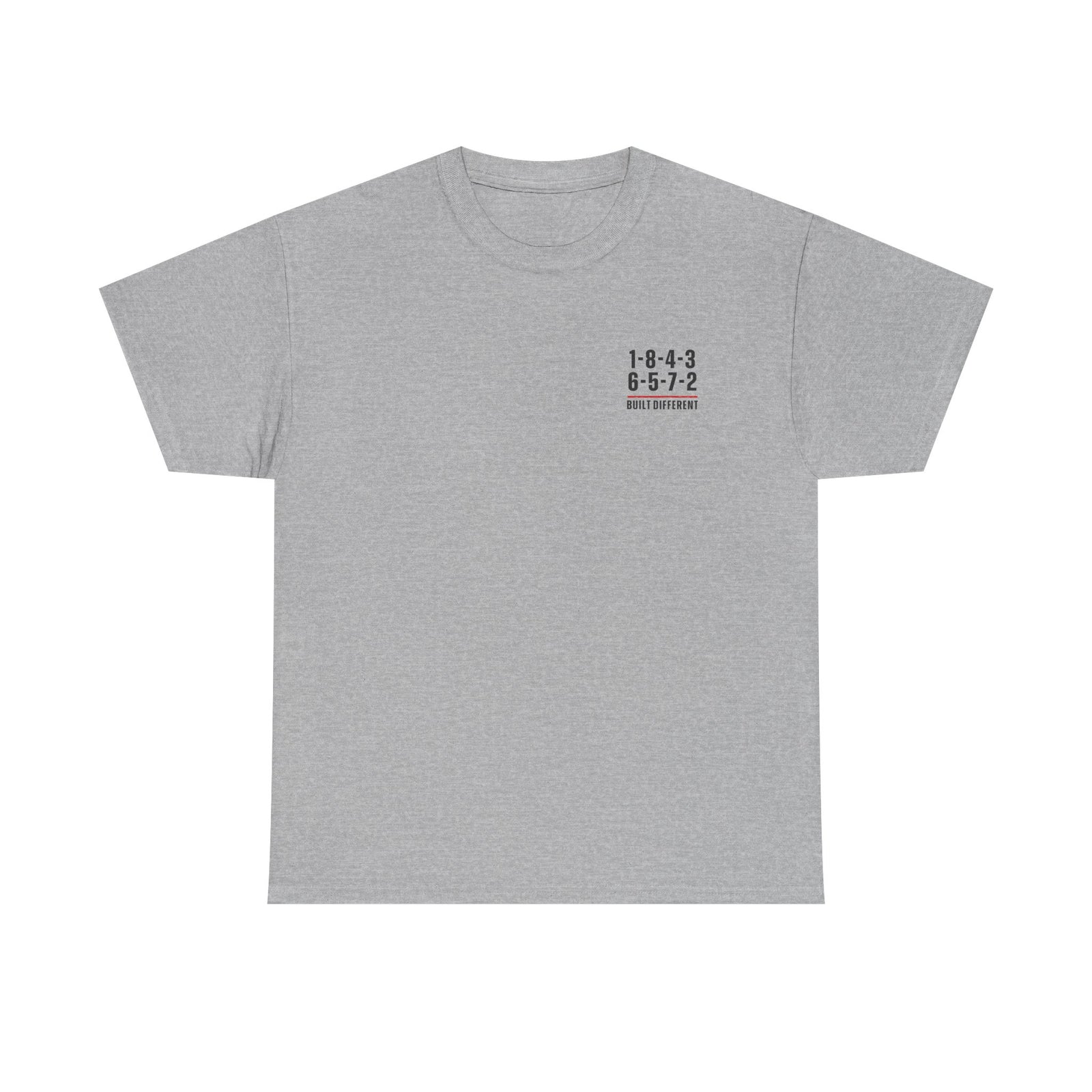 Built Different V8 T-Shirt back view - muscle car enthusiast gift shirt