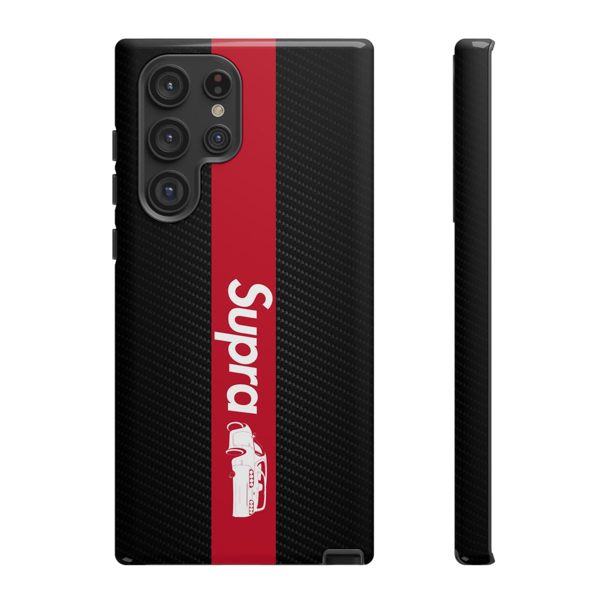 JDM Style Design Tough Phone Case - Samsung Galaxy S22 Ultra, glossy, front and side view