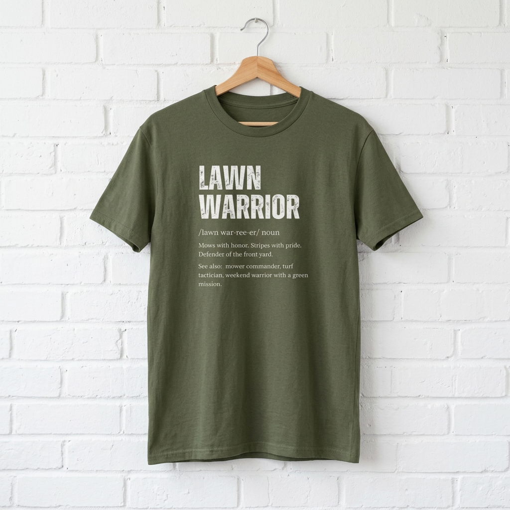 Lawn Warrior funny t-shirt - lawn care warrior tee for mowing enthusiasts