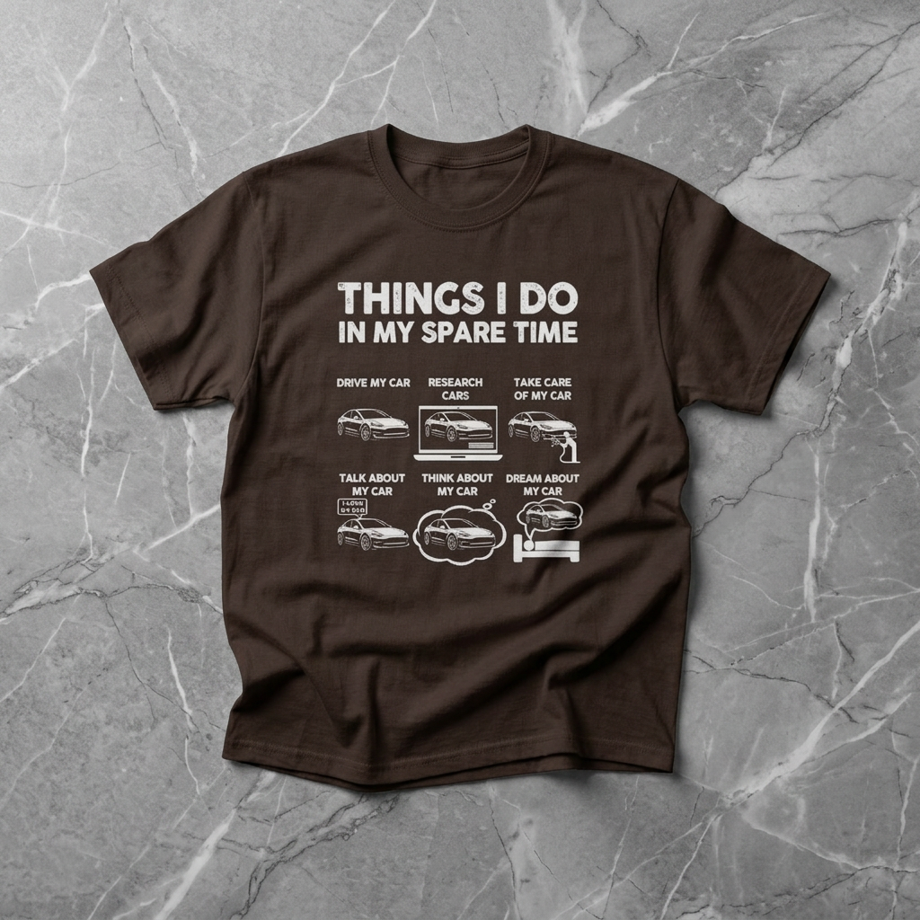 Tesla Owner Things I Do In My Spare Time t-shirt - EV car guy gift tee