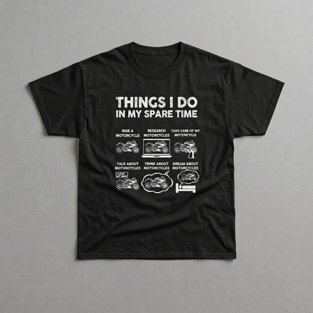 Things I Do In My Spare Time Motorcycle t-shirt - biker hobby tee