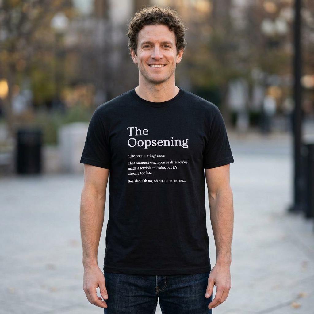 The Oopsening Definition T-Shirt | Funny Sarcastic Tee for Men