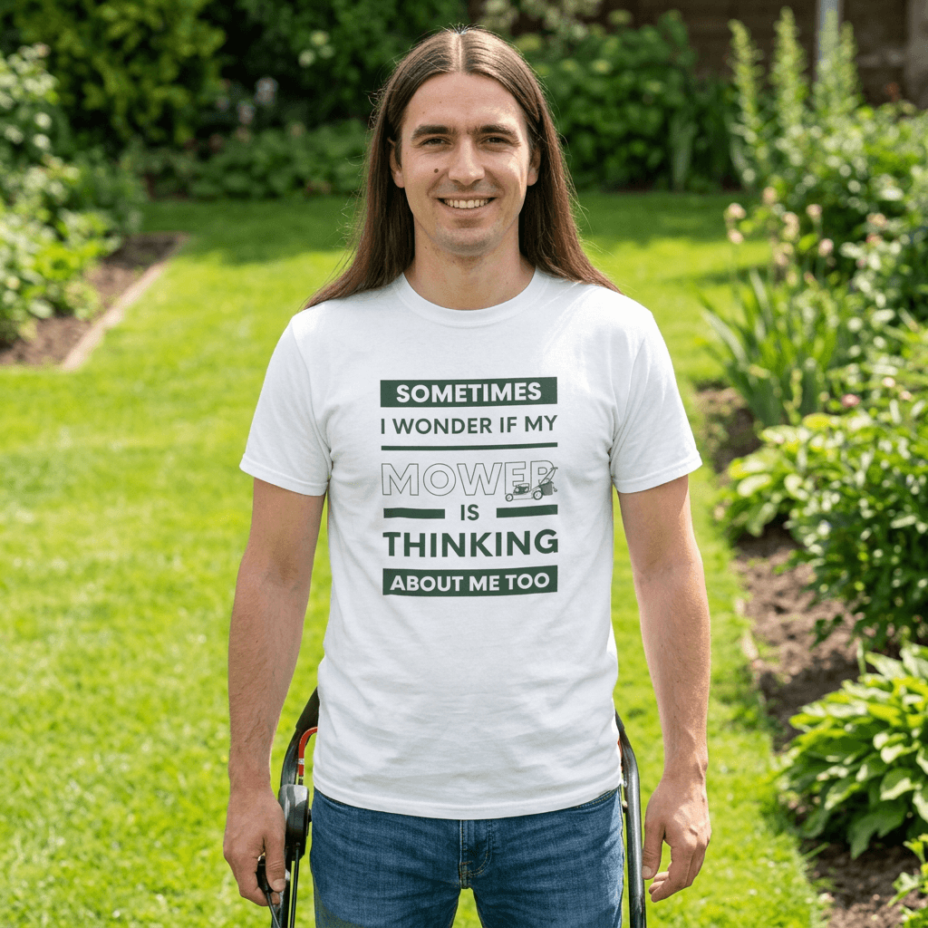 Sometimes I Wonder If My Mower Is Thinking About Me Too T-Shirt t-shirt lifestyle - car guy present
