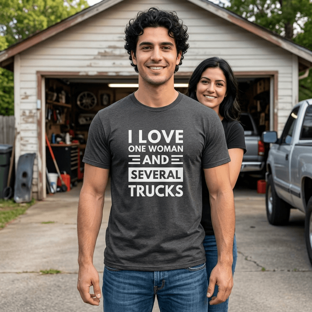 I Love One Woman and Several Trucks T-Shirt t-shirt - funny car enthusiast gift