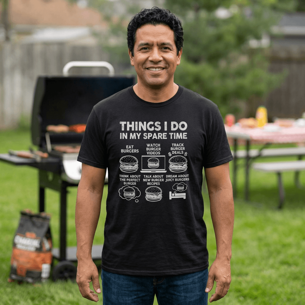 Things I Do in My Spare Time Burger T-Shirt t-shirt - funny car enthusiast gift