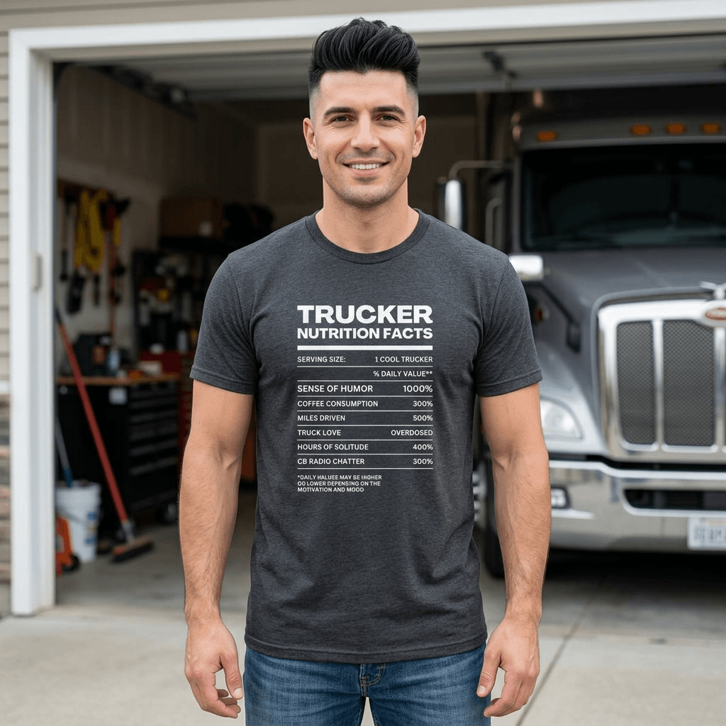 Trucker Nutrition Facts T-Shirt t-shirt - funny car enthusiast gift