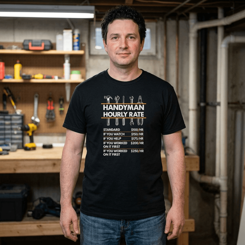 Handyman Hourly Rate T-Shirt t-shirt - funny car enthusiast gift