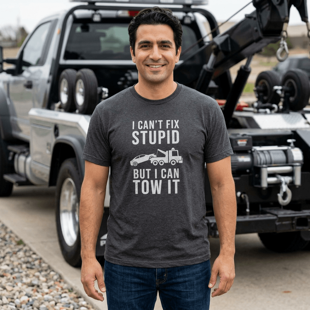 I can't fix stupid but I can tow it t-shirt - funny tow truck gift