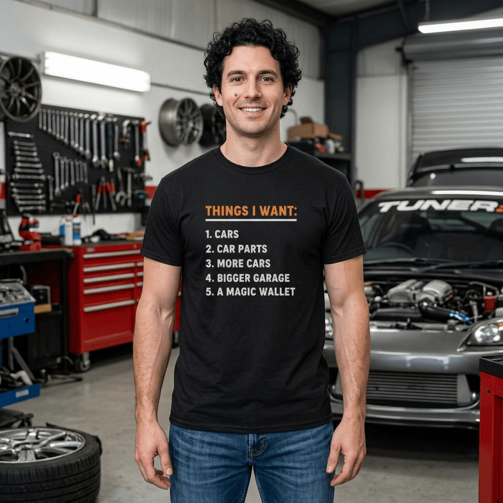 Things I Want T-Shirt - Funny Car Guy Shirt