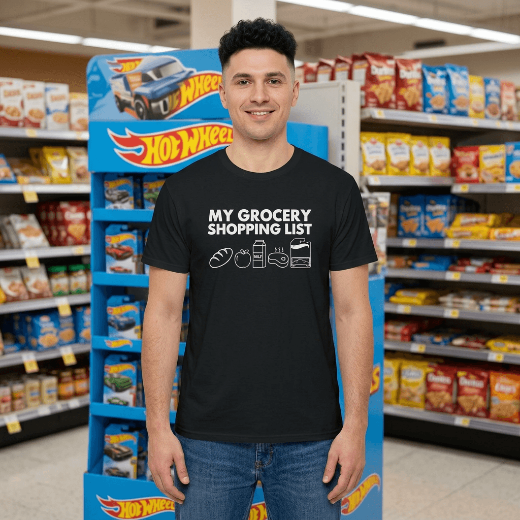 My Grocery Shopping List T-Shirt - Funny Diecast Collector Shirt