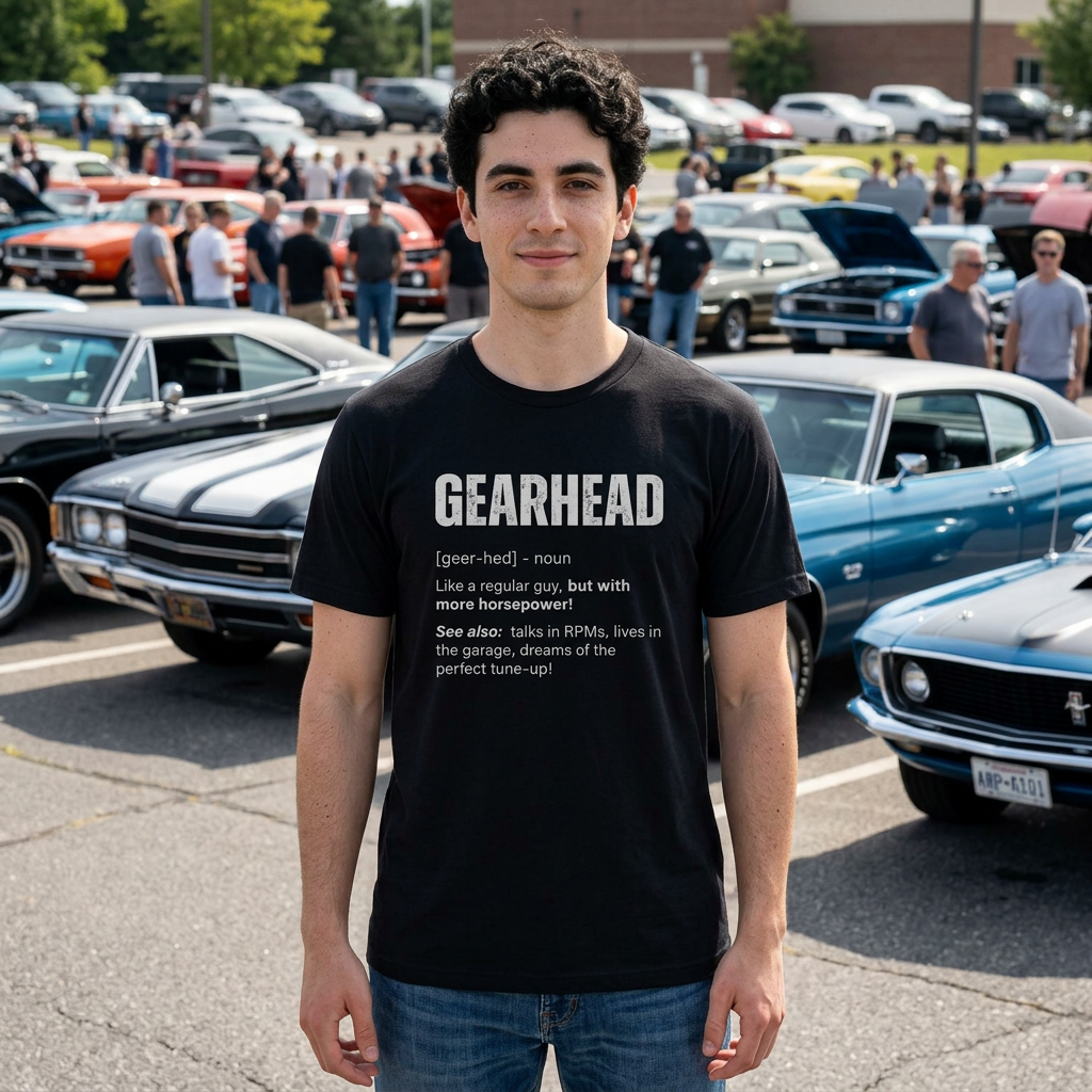 Gearhead Definition t-shirt design print | Funny car guy humor tee | 365CarMods
