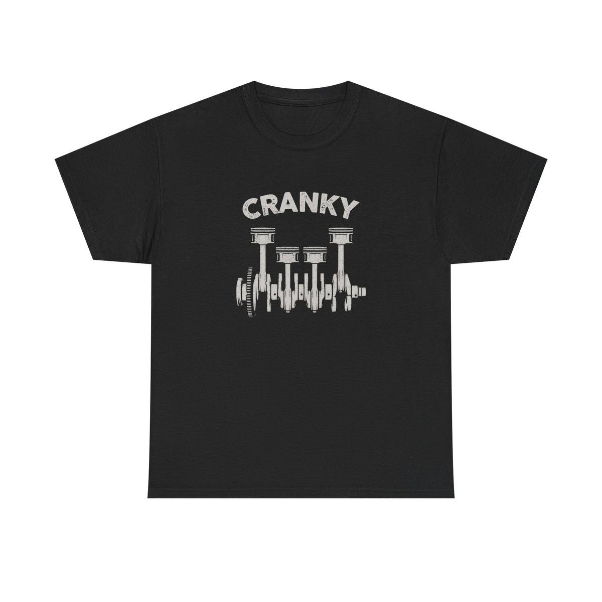Man wearing Cranky Mechanic shirt - gift for auto mechanics and gearheads