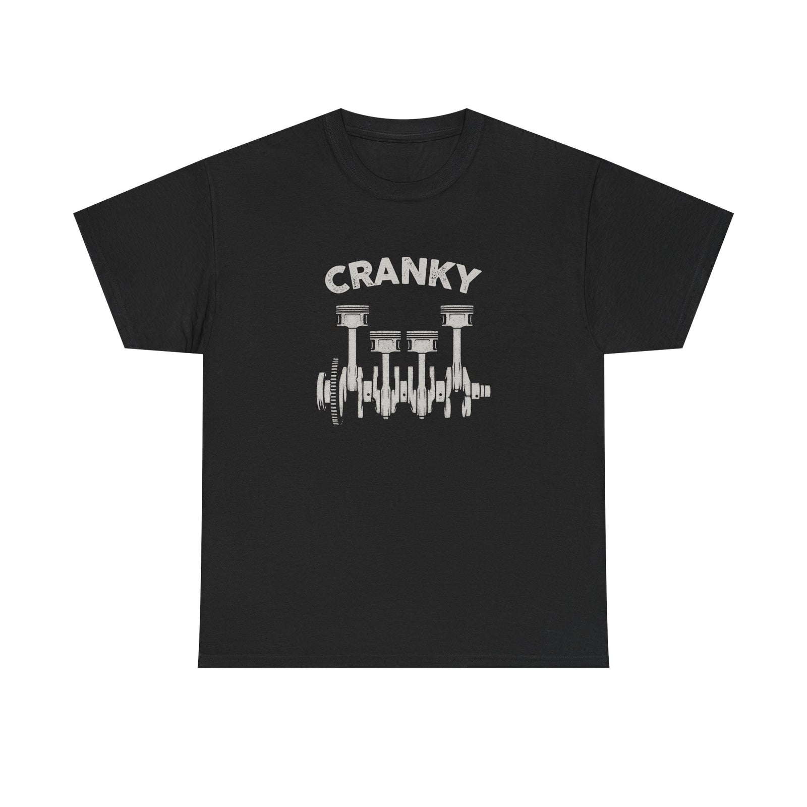 Cranky Mechanic t-shirt - funny crankshaft car guy tee for mechanics