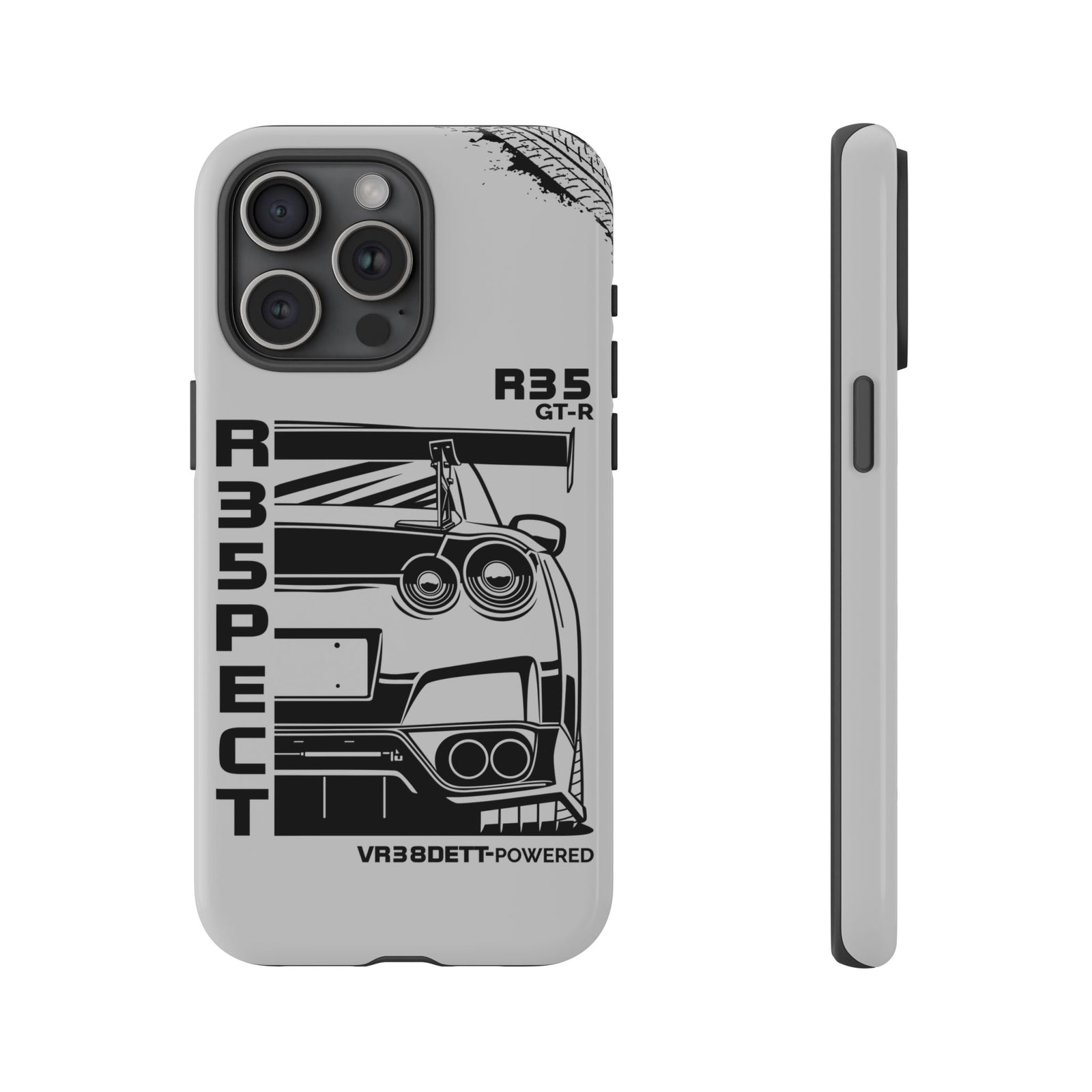 JDM Front View Tough Phone Case - iPhone 15 Pro Max, glossy, front and side view