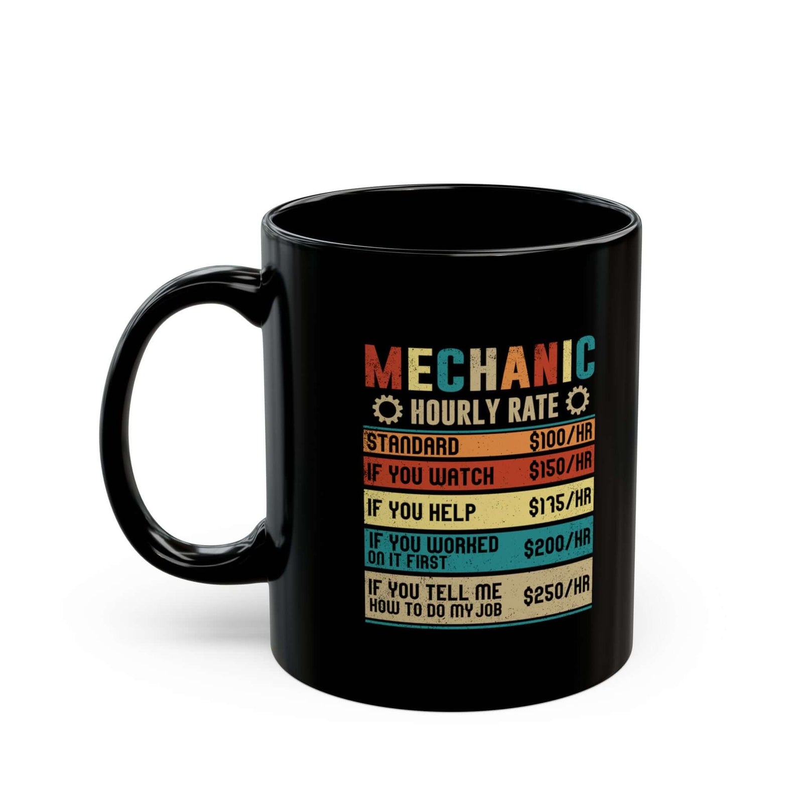 Mechanic Hourly Rate Coffee Mug funny mug - automotive enthusiast gift