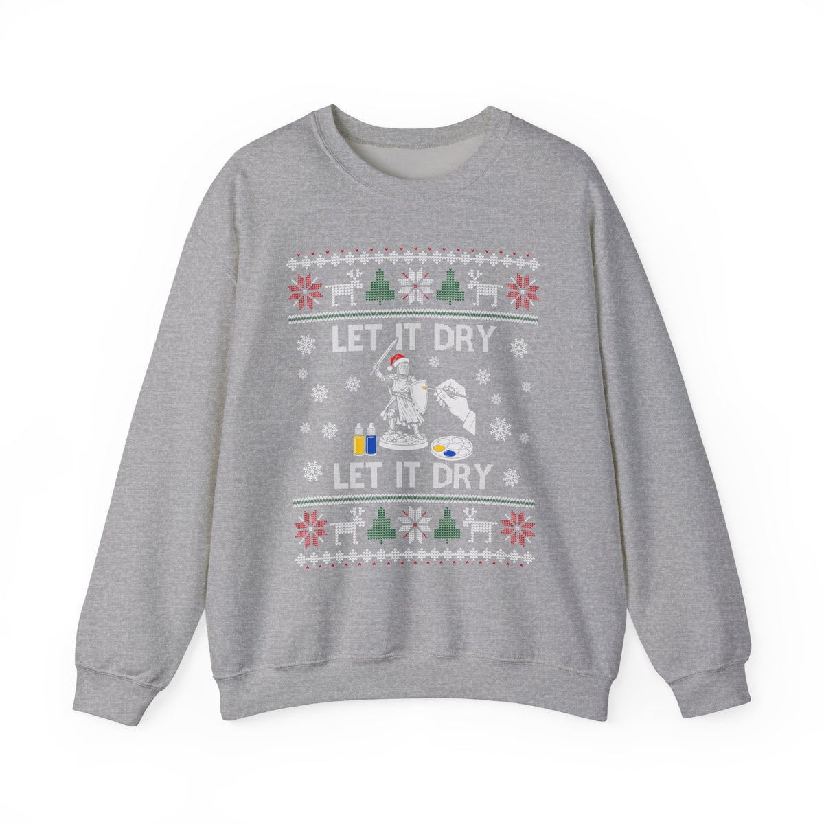 Let It Dry Christmas Sweatshirt in Sport Grey