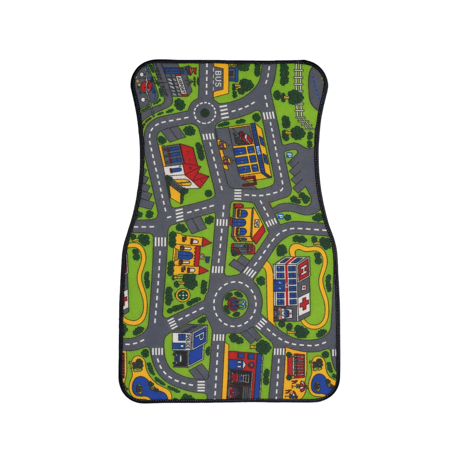 City Carpet car floor mats design | Retro 90s road map set | 365CarMods