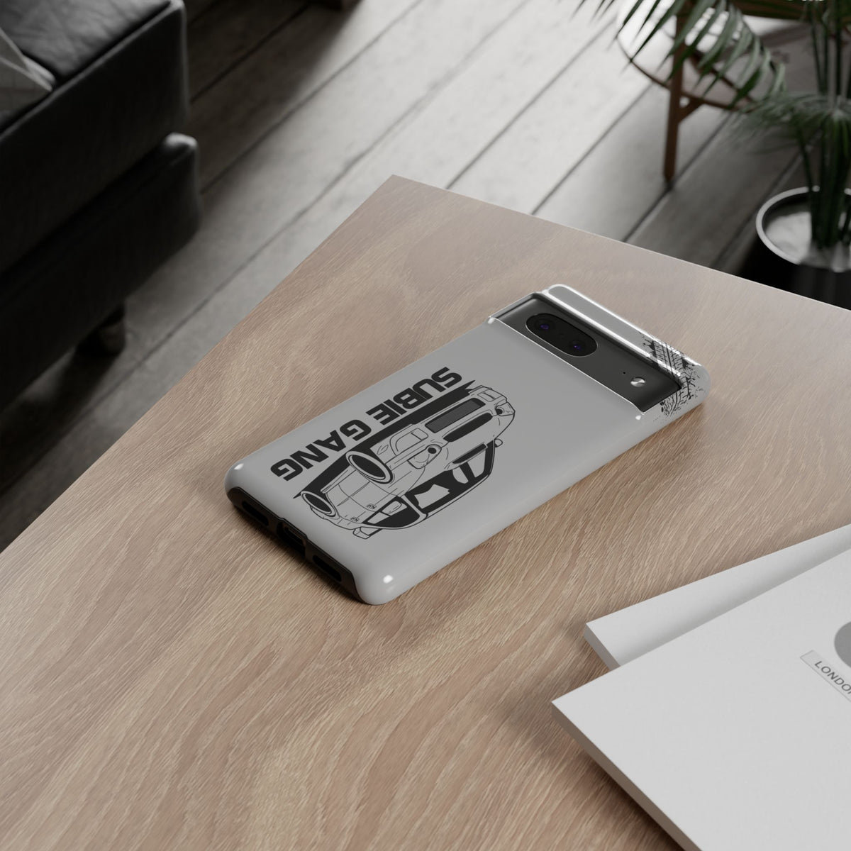 JDM Gang Tough Phone Case - Google Pixel 7, glossy, lifestyle photo
