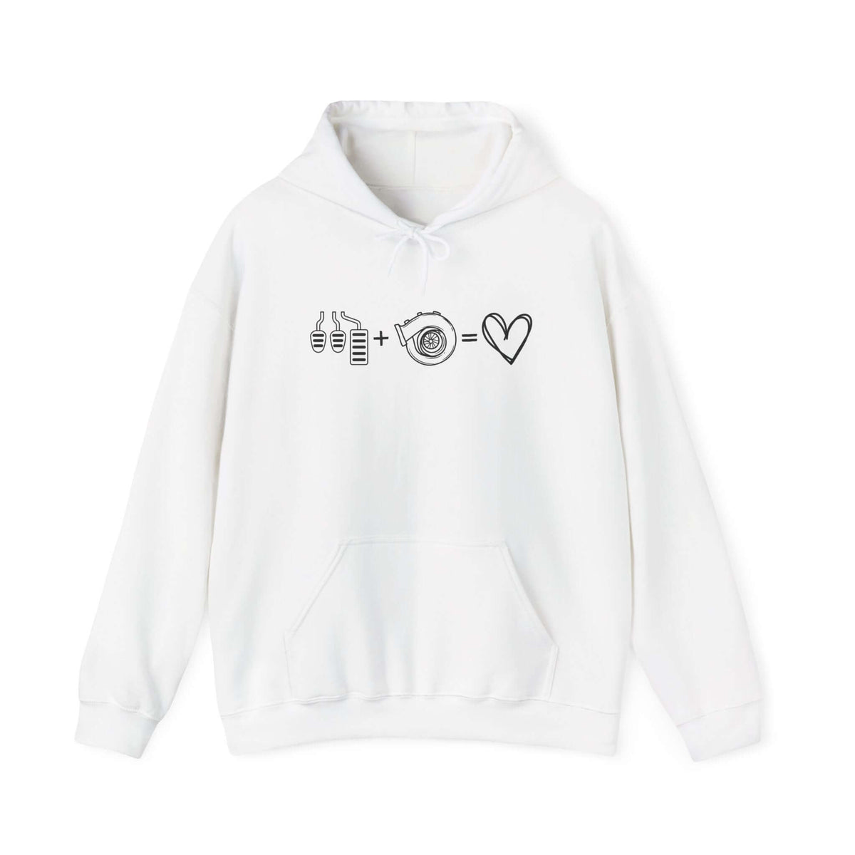 3 Pedals Plus Turbo Equals Love hoodie - JDM car guy gift