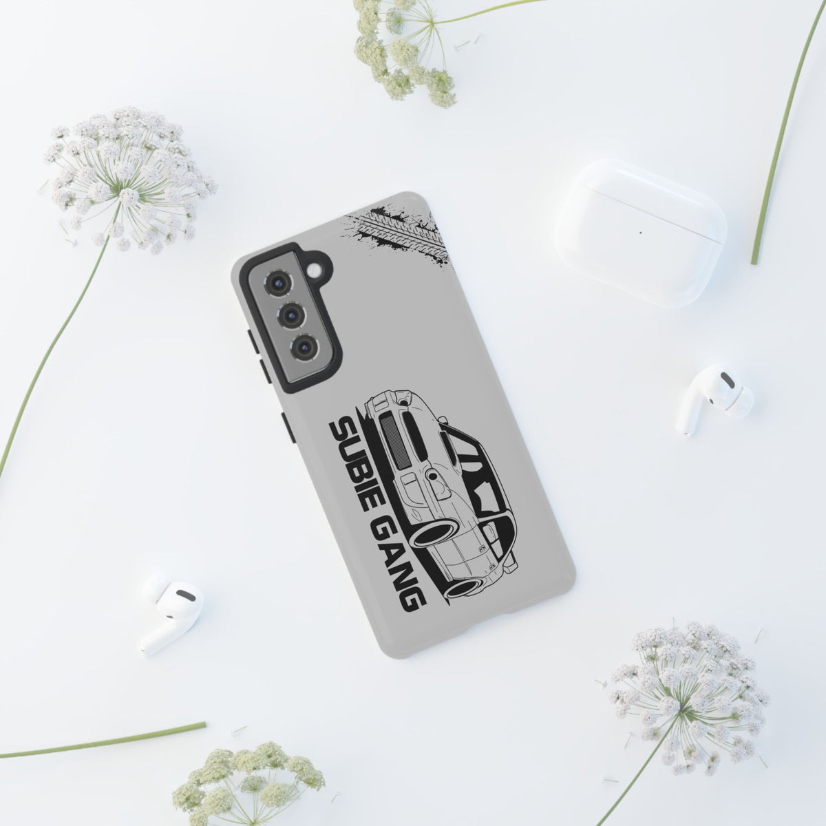 JDM Gang Tough Phone Case - Samsung Galaxy S21, glossy, lifestyle photo