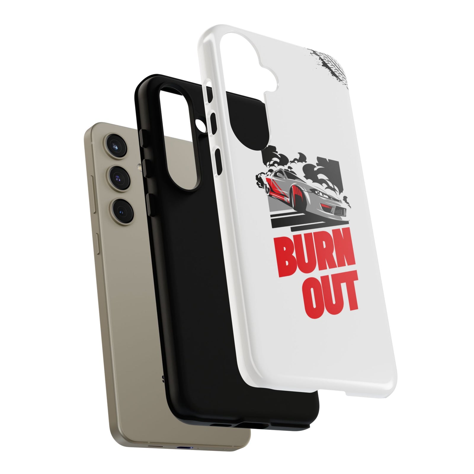 JDM Burnout Tough Car Phone Case - Samsung Galaxy S24 Plus, glossy, dual-layer protection