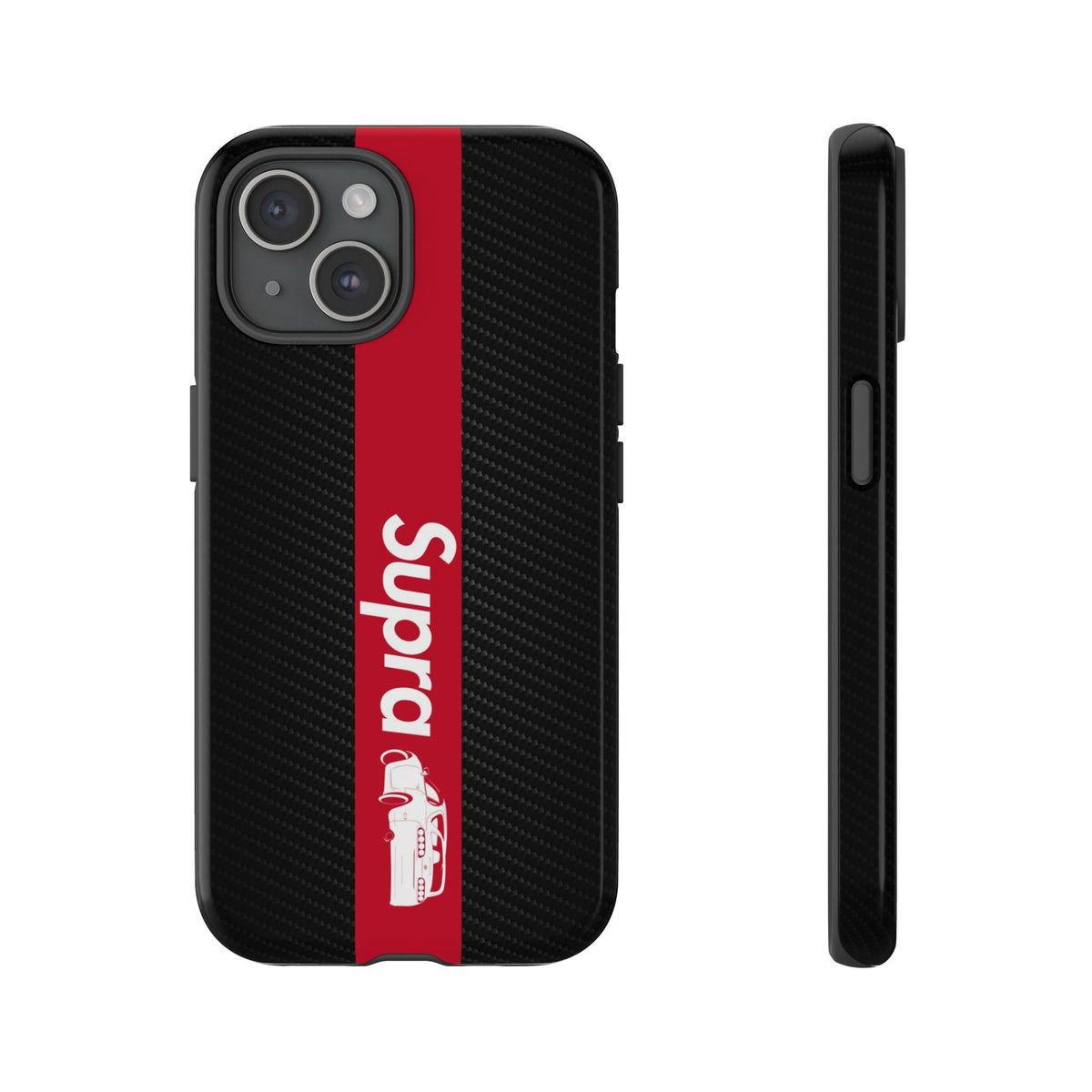 JDM Style Design Tough Phone Case - iPhone 15, glossy, front and side view
