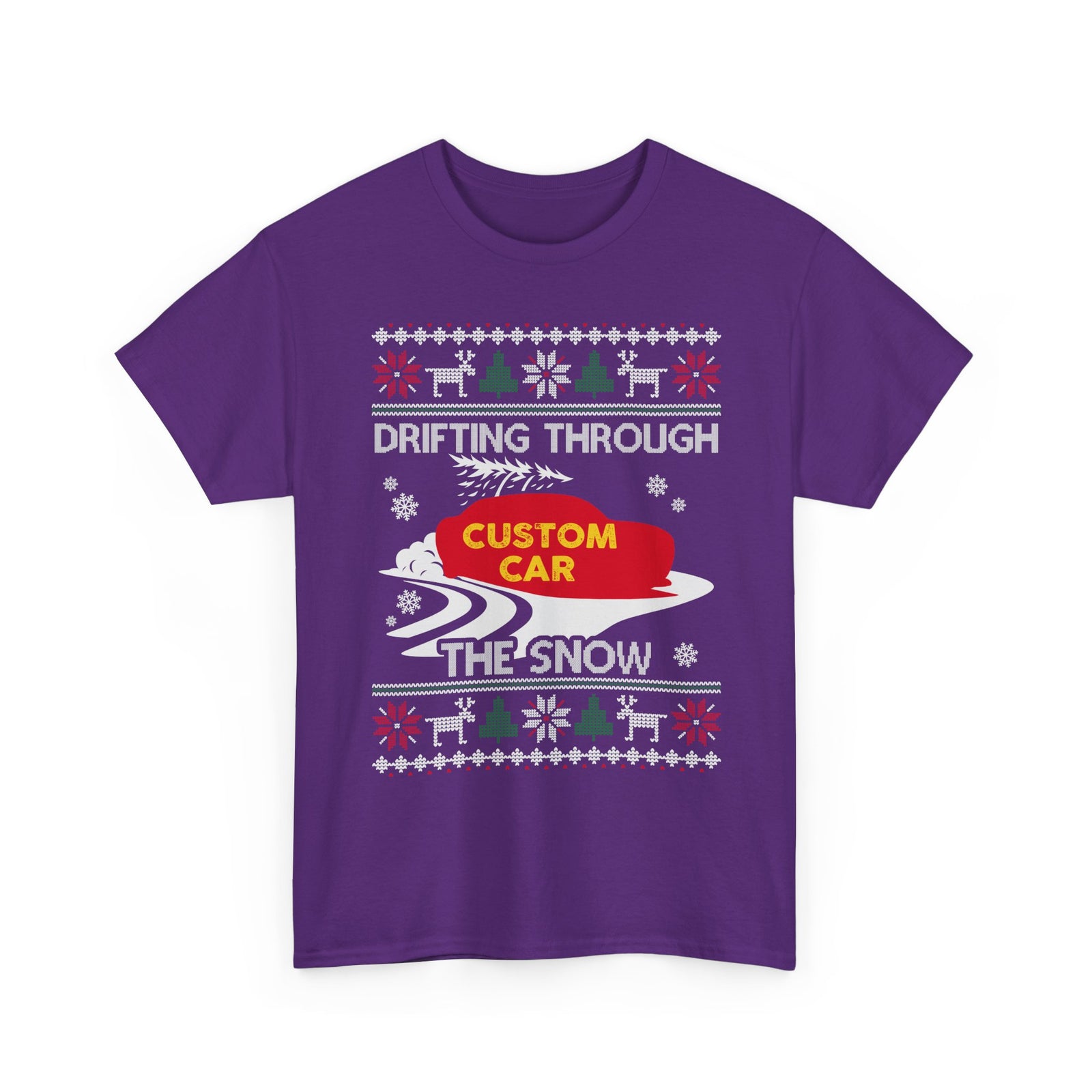 Custom Drift Car Christmas T-Shirt