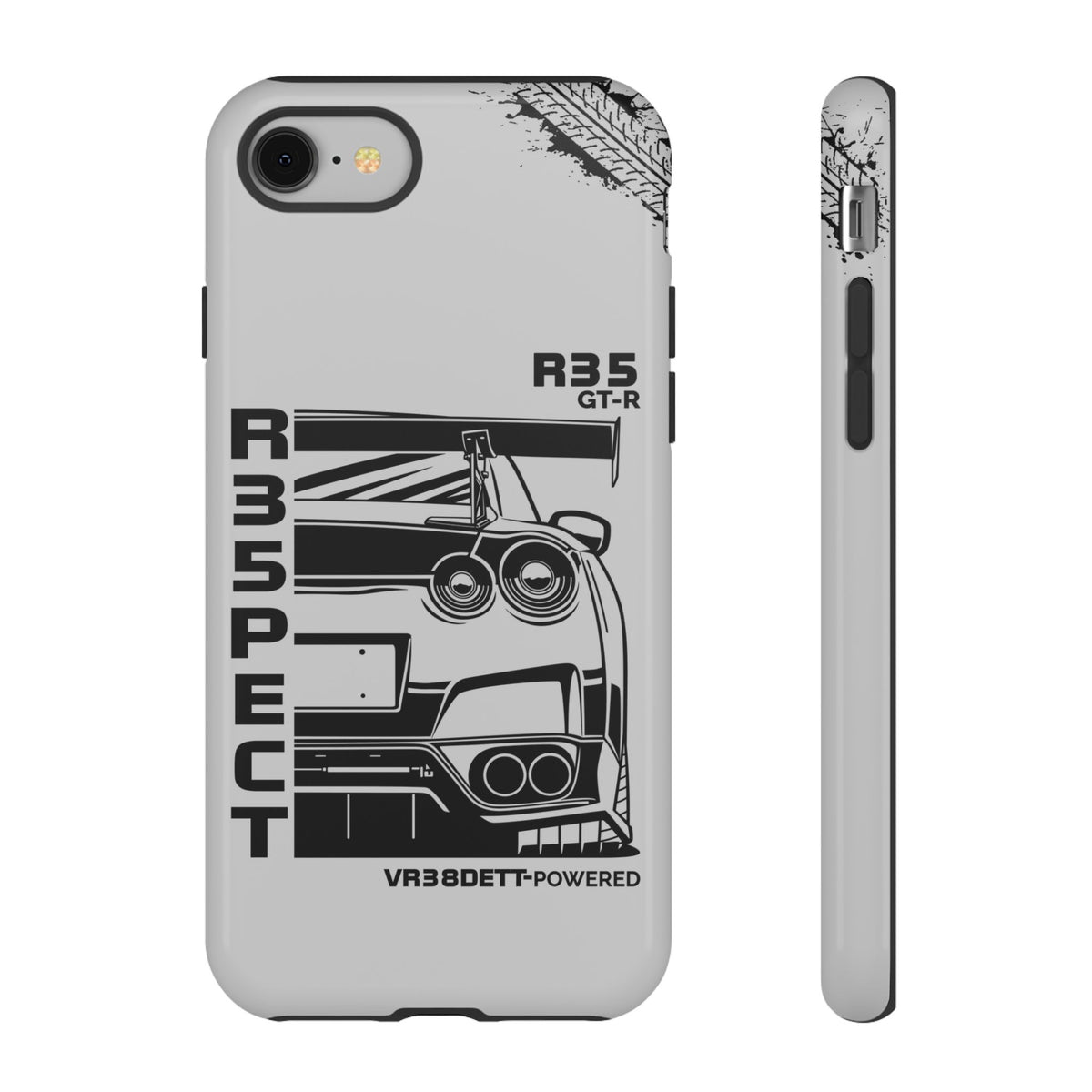 JDM Front View Tough Phone Case - iPhone 8, glossy, front and side view