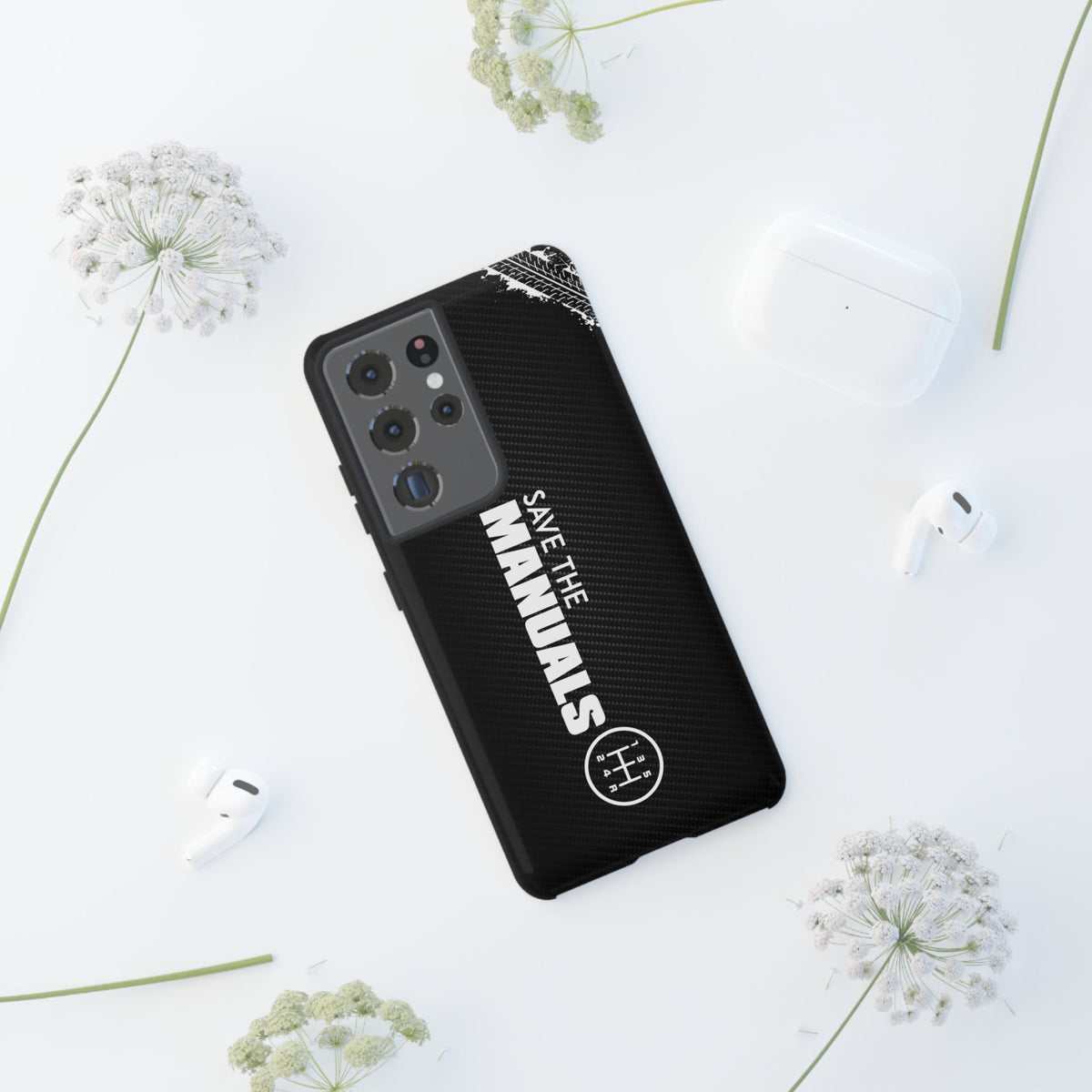 Save The Manuals Tough Phone Case | Manual Transmission Car Guy Gift