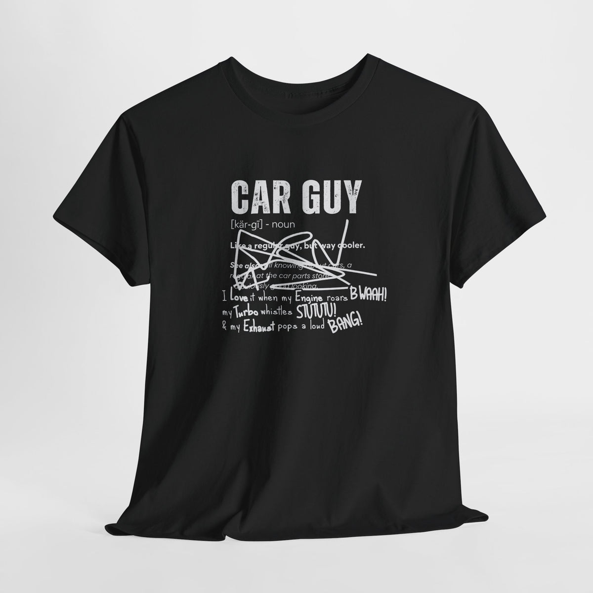 Car Guy Definition T-Shirt – Funny Cotton Car Enthusiast Tee