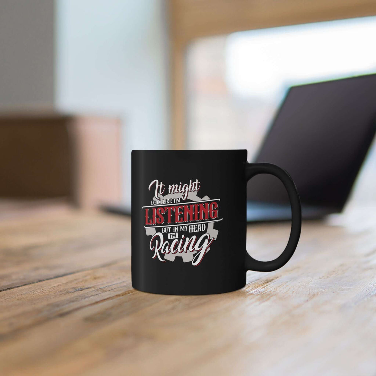 In My Head I'm Racing Coffee Mug coffee mug gift - car guy present