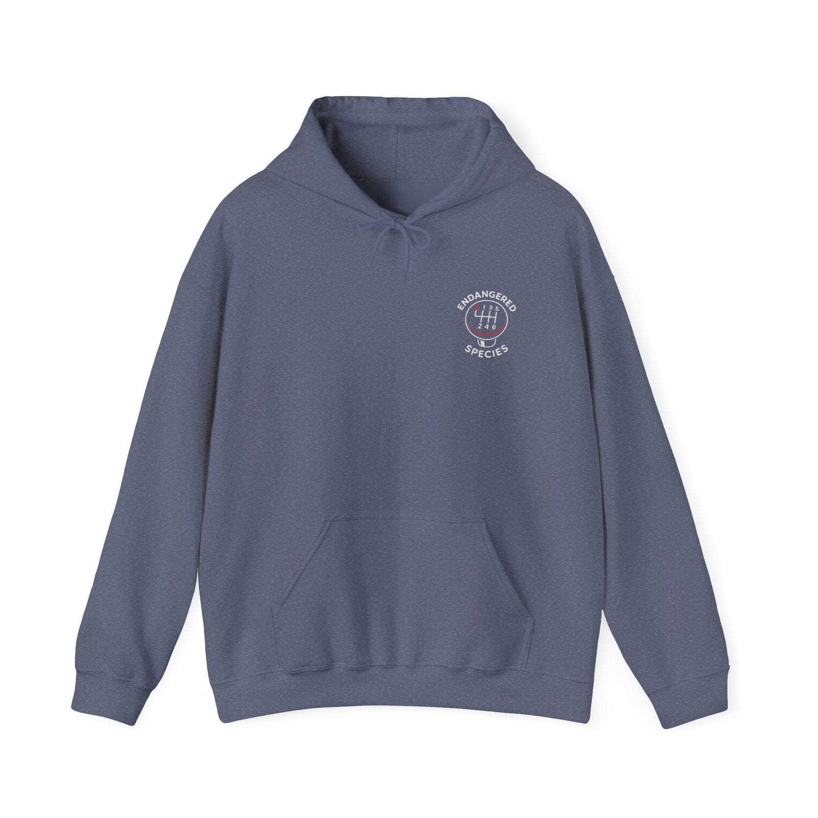 Endangered Species Stick Shift Hoodie design detail