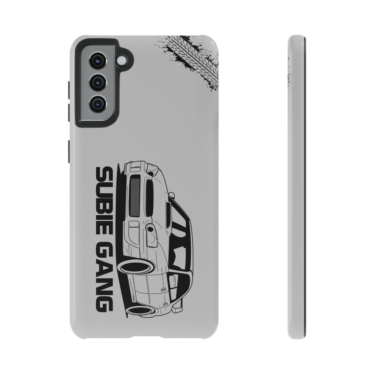 JDM Gang Tough Phone Case - Samsung Galaxy S21 Plus, glossy, front and side view