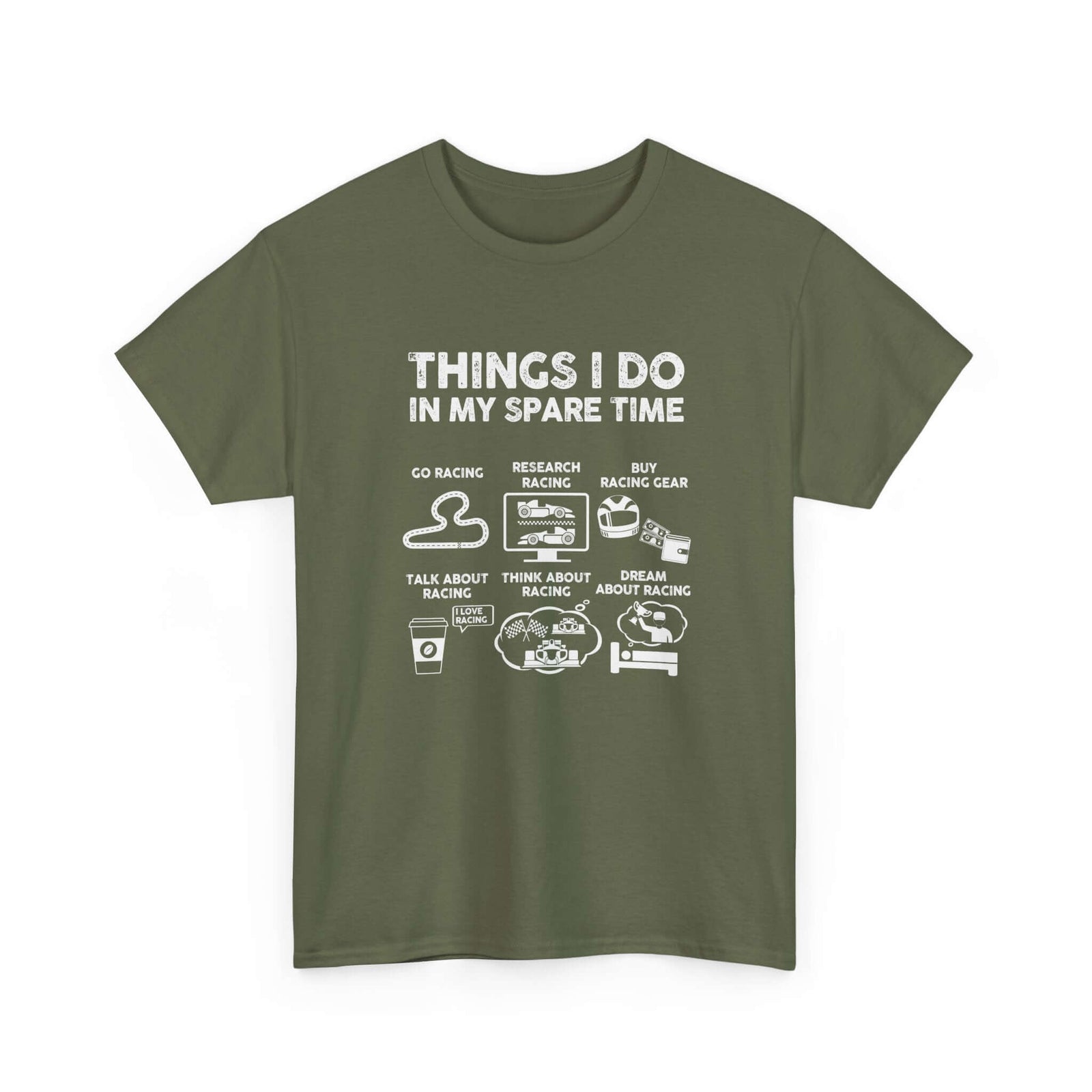 Things I Do in My Spare Time Racing T-Shirt | Funny Car Guy Gift