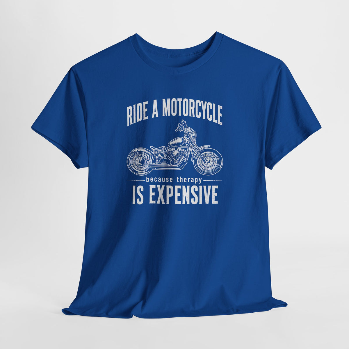Cruiser motorcycle t-shirt lifestyle photo