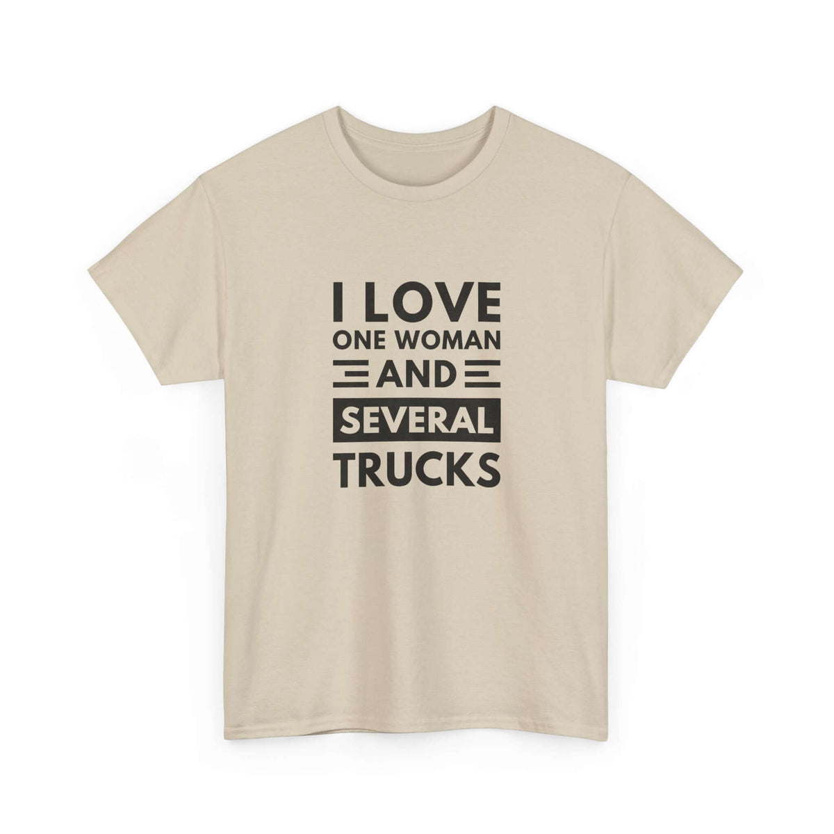 I Love One Woman and Several Trucks T-Shirt | Funny Trucker Gift
