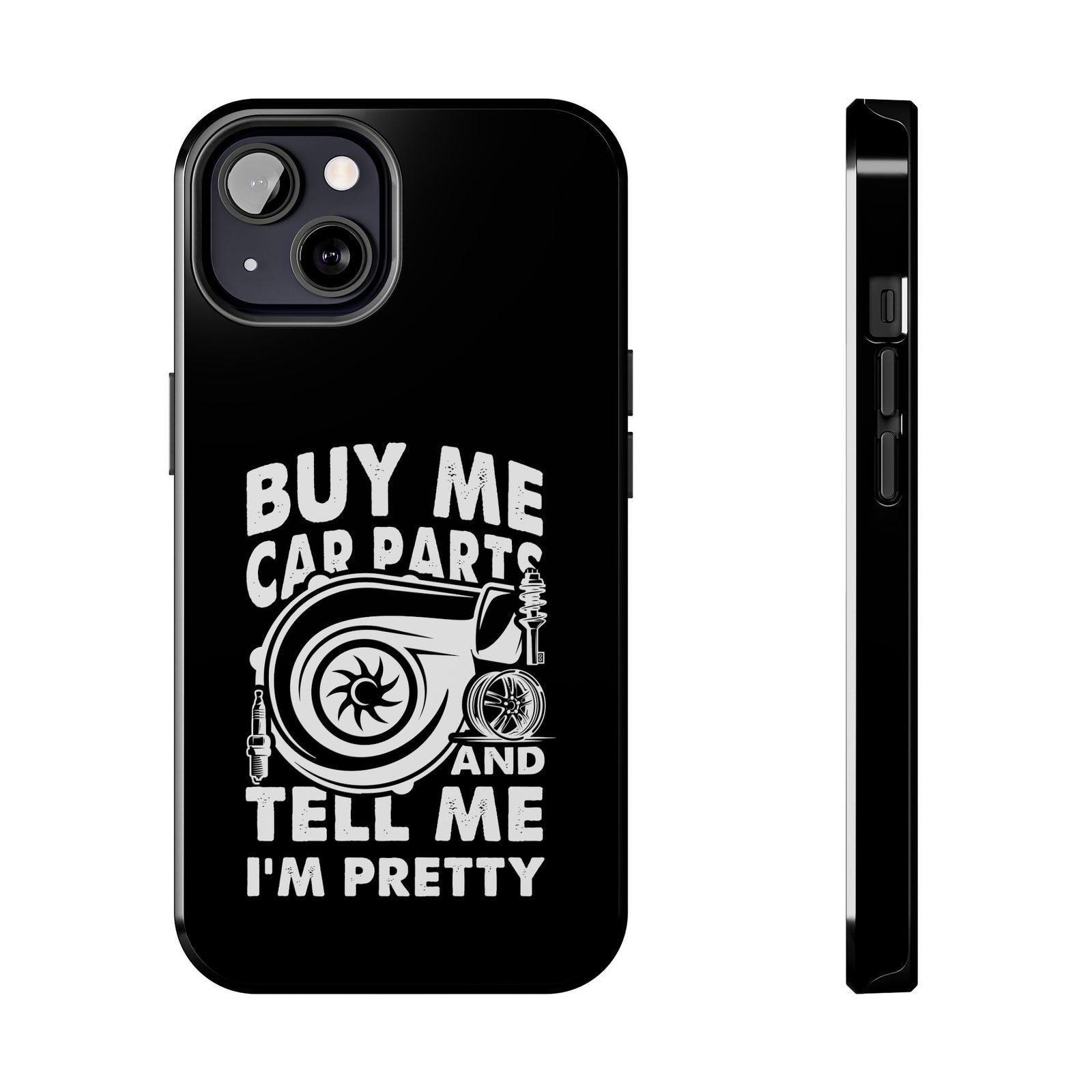 Buy Me Car Parts Phone Case shirt back view - car enthusiast tee