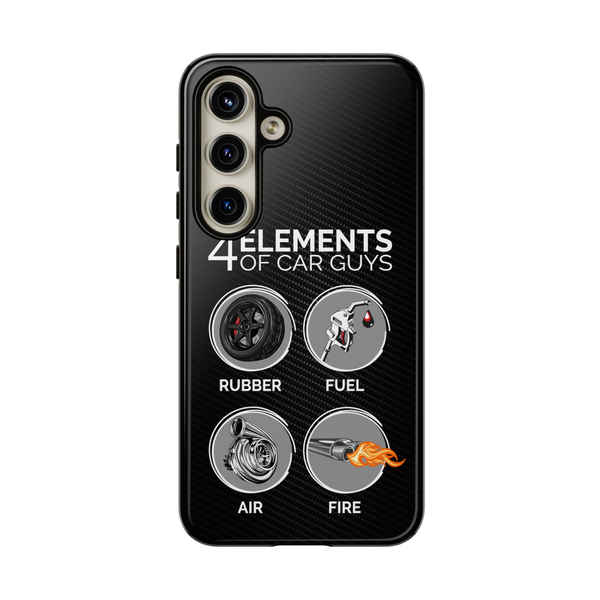 The 4 Elements of Car Guys Tough Phone Case | Funny Car Lover Gift