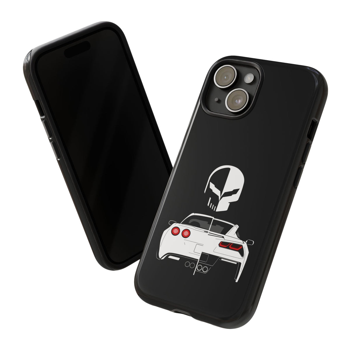 Corvette Punisher Skull Tough Phone Case | Muscle Car Guy Gift