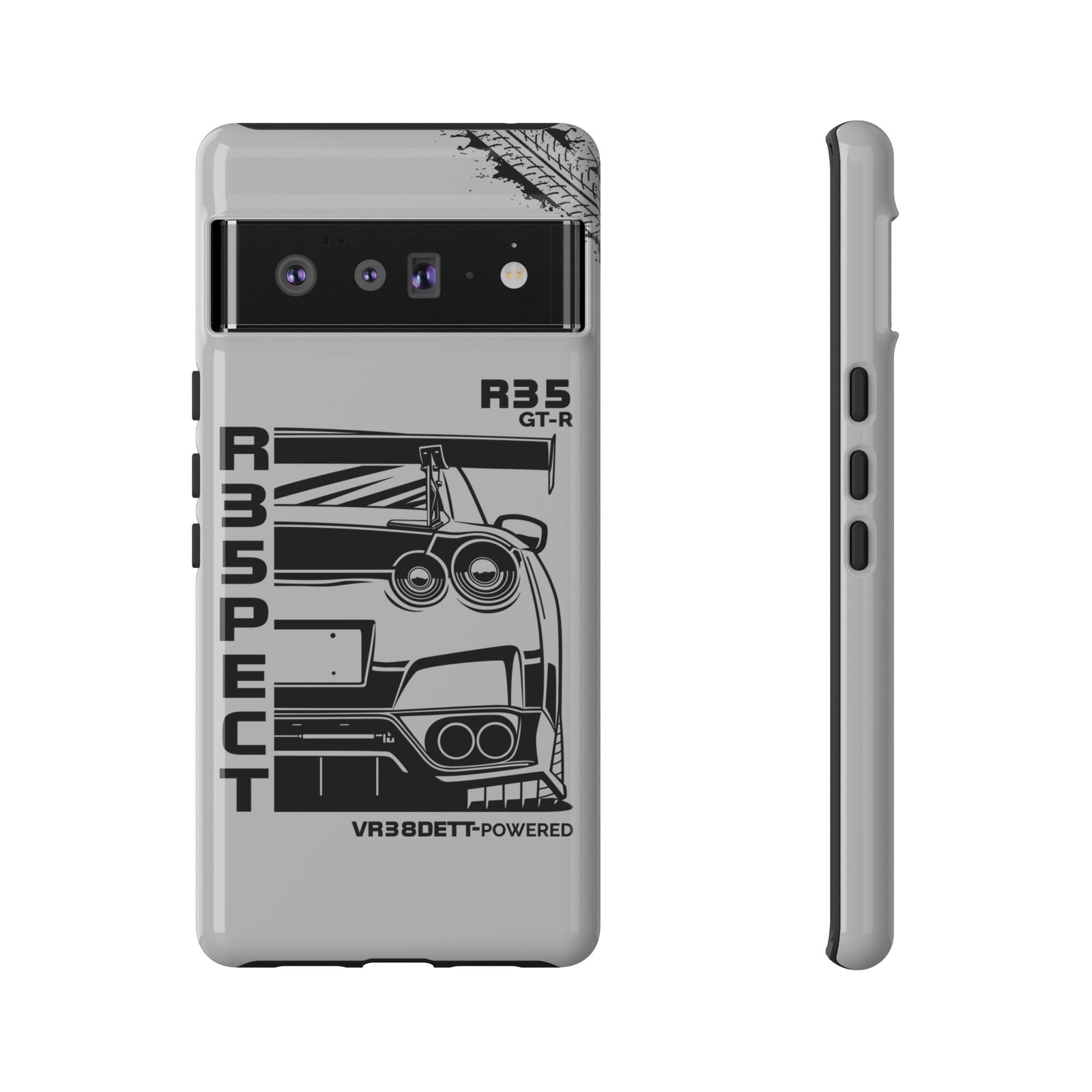 JDM Front View Tough Phone Case - Google Pixel 6 Pro, glossy, front and side view